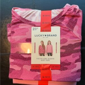 Lucky Brand Youth Pink Knit Long Sleeve Set